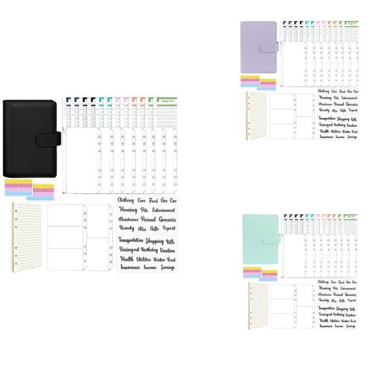 69pcs-cash-envelopes-for-budgeting-expense-budget-sheets-refill-paper-zipper-envelope-receipt-pouch-category-sticker