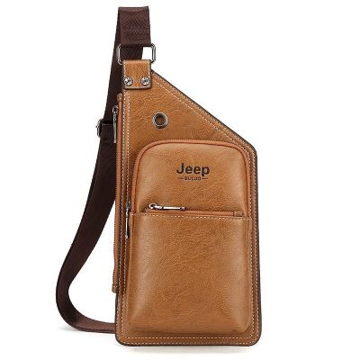 ∈ Source of goods Mens Chest Bag One Shoulder Messenger Bag Mens Chest Bag Casual Mens Bag Headphone Hole Large Capacity Chest Bag