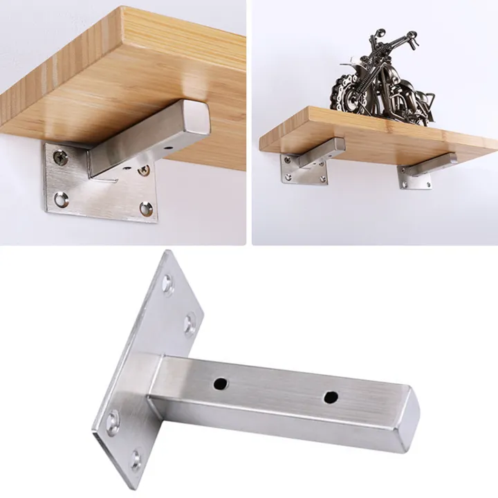 【Ready Stock】1Pc Heavy Duty Save Space Shelf Bracket Stainless Steel T