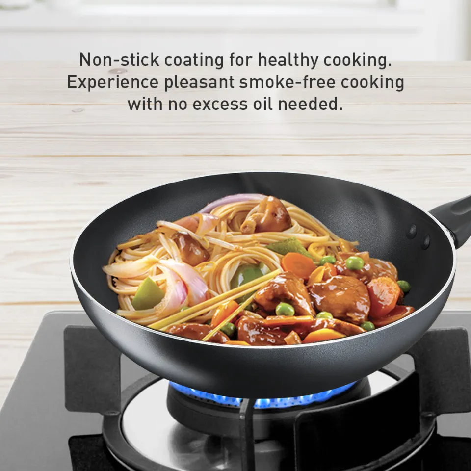 Tefal Cook & Clean 4pcs Cookware Set (Small Cooking Pot + Wok Pan + Small  Spatula)