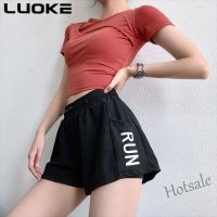 【hot sale】✆ C04 Luoke Sports Shorts for Women Light Proof Loose and Quick Drying Wear High Waist Leisure Running Fitness Yoga Shorts