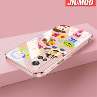 JIUMOO เคสสำหรับ VIVO Y51 2020 Y51a Y31 2021 Y53s Y33เคสการ์ตูนทอยสตอรี่ลวดลายใหม่พื้นผิวขอบตารางกรอบชุบซิลิก้าเจลกันกระแทกเคสมือถือรวมทั้งหมดเลนส์กล้องถ่ายรูปฝาครอบป้องกัน