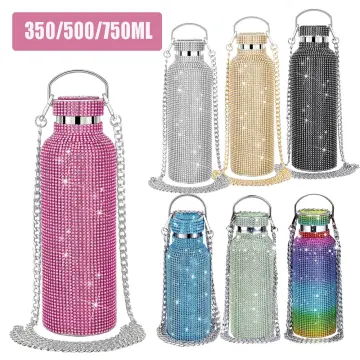 Pink Dream Rhinestone Water Bottle Simple Modern Bling Water Bottle 