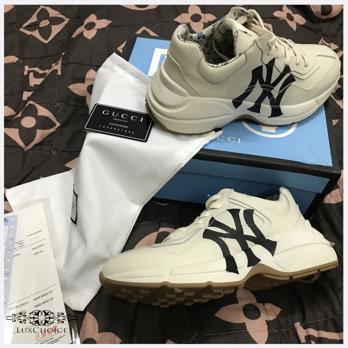 Giày Gucci NY - Giày Gucci RhytonSneaker New York Yankees 