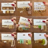 【DT】hot！ Hoop Earrings Set Gold Color Jewelry 2022 Earring