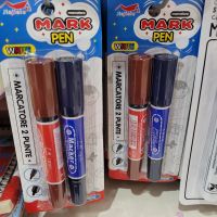 Markker Pen ชนิดลบได้ มีหมึกสีดำ แดง แพ็คคุ่สองชิ้น และหมึกสีน้ำเงินสีแดง สินค้าราต่อแพ็ค