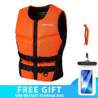 Neoprene เสื้อชูชีพผู้ใหญ่ Professional Buoyancy Surf เสื้อกั๊กกีฬาทางน้ำ Kayak Motorboat Drifting Vest กู้ภัย Lifeguard Life Vest