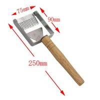 1 Pcs การเลี้ยงผึ้งตัดน้ำผึ้ง Scraper Shovel Uncapping Fork Iron Honey Scraper ไม้ Handle Beekeeper เครื่องมือ