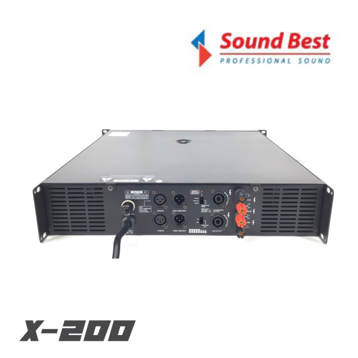 soundbest-x-200-เพาเวอร์แอมป์-2-ch-class-ab-200-2-ที่-8-โอห์ม-สินค้าใหม่แกะกล่อง-รับประกันสินค้า-1-ปี