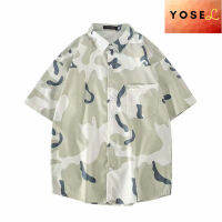 YOSEL เสื้อเชิ้ตแฟชั่น Mens shirts มัดย้อม ทันสมัยและเรียบง่าย