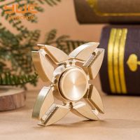 YUC Crab Pincers ทองเหลือง Hand Spinner นวนิยายเด็กของเล่นความเครียดบรรเทา Play Fidget ของเล่นโลหะที่ถอดออกได้แบริ่ง EDC Key Spinner