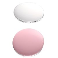 2Pcs Led Light Mini Makeup Mirror Compact Pocket Face Lip Cosmetic Mirror Travel Portable Lighting Mirror 1X/5X Magnifying Folda Mirrors