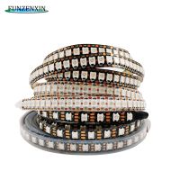 5m WS2812B WS2812 IndividuaIIy AddressabIe Smart RGB Led Strip Light 7496144Ledsm BlackWhite PCB Waterproof IP306567 DC5V