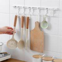 【YF】 Strong Self-adhesive Track Row Hooks Can Slide S-shaped Hook Non Punching Kitchen Bathroom Storage Rack