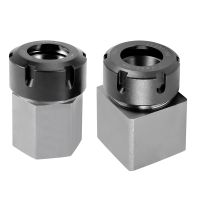 ER32 Collet Chucks Block Set of 2 Square and Hex Workholding Holder for CNC Lathe Engraving Machine