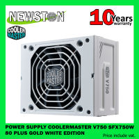 POWER SUPPLY (อุปกรณ์จ่ายไฟ) COOLERMASTER V750 SFX750W 80 PLUS GOLD WHITE EDITION