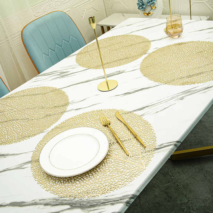 round-coral-nch-bronzing-placemat-restaurant-hollow-meal-mat-anti-hot-dining-table-line-mat-steak-plate-pad-table-decorate
