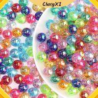 CHONGXI 200 PCS สีผสมกัน ลูกปัดแก้วหลากสี อะคริลิค 10มม. ค่ะ ลูกปัดฟองสีผสมแบบสุ่ม งานฝีมือทำเครื่องประดับ DIY AB สี ลูกปัดอะคริลิค กำไลข้อมือสร้อยข้อมือ