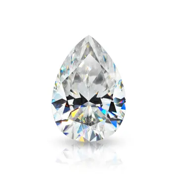 Loose Gemstones 0.5ct 5ct EF White Pear Shape Diamond Cut