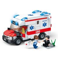 【In-demand】 MBJ Amll ใหม่ GUDI City Series Station Ladder Truck Building Blocks Bricks Classic Model Kids Toys For Children