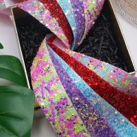 1.5 Inch 38 MM Double Color Sequin Fabric Reversible Sequin Ribbon H5403731 Gift Wrapping  Bags