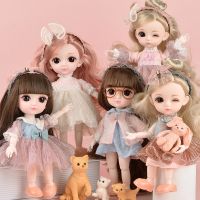 (Popular toys) 1/8ตุ๊กตา BJD 13ที่สามารถเคลื่อนย้าย Jointe ใบหน้าน่ารัก16เซนติเมตรตุ๊กตาสาวแต่งตัวแฟชั่นเสื้อผ้าเล่นบ้านของเล่นสำหรับสาวๆของขวัญด้วยพิเศษ