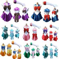 New Cosztkhp Pretty Guardian Sailor Moon Film Japanese Cartoon Cosplay Girl Mercury Moon Mars Dress Pretty Soldier Sailor Moon