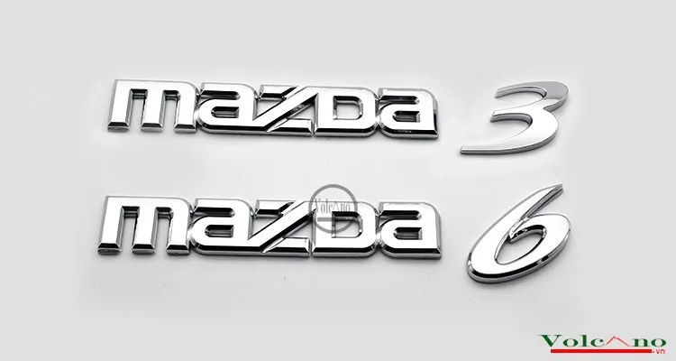 Tem logo chữ nổi MAZDA dán trang trí xe 6 | Lazada.vn