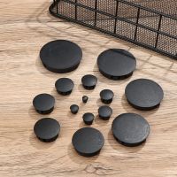 8Pcs/Pack Black Round Plastic Hole Plug Hole Decorative Cap Pipe Plug Cover Blanking End Caps Furniture Feet Caps Protection