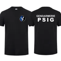 เสื้อยืด gendarmerie ฝรั่งเศสพิมพ์ลายพิเศษ gendarmerie PSIG TShirt Man