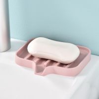 Silicone Soap Box Drain Soap Holder Bathroom Shower Soap Rack Sponge Storage Tray Creative for Kitchen Sink Toilet Washstand Soap Dishes