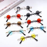 【CW】 1Pc Small Round Sunglasses for Men Ultra Metal Frame Hip Hop Punk Glasses Color Ins Fashion Shades