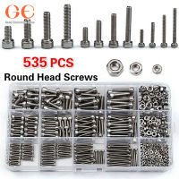 535pcs M2 M3 M4 Screws Set With Storage Box Stainless Steel Hex Socket Head Cap Screw Nut Kit Tool Box m3.5 screws