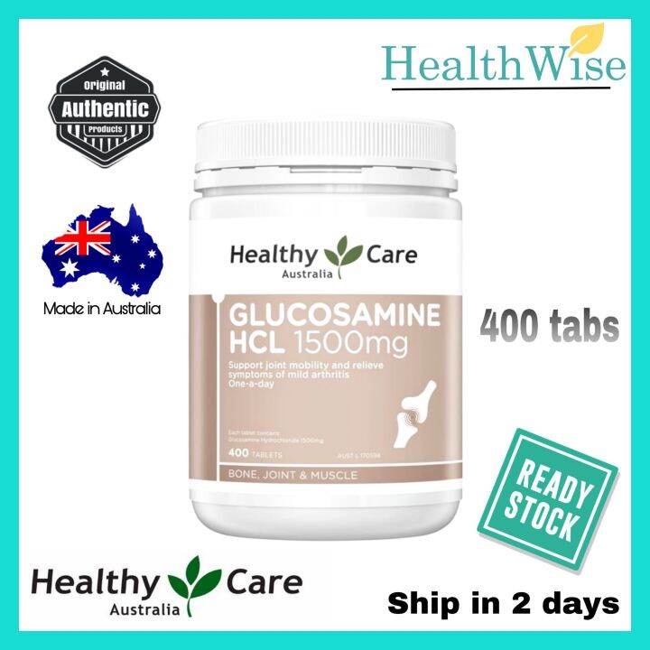(Made in Australia) Healthy Care Glucosamine HCL 1500mg tablets 400s