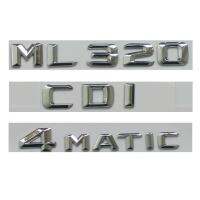 Chrome 3D Font Trunk Badge Emblems for Mercedes W164 W166 ML320 CDI 4MATIC