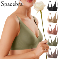 SpaceBra Suji Jelly ไร้รอยต่อบราไร้รอยต่อสำหรับผู้หญิงยกทรงไร้ลวดเซ็กซี่สำหรับผู้หญิงยกทรงไร้รอยต่อหน้าอกเล็กชุดชั้นในคัพแบบบางปรับได้