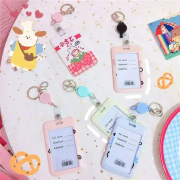 Hard plastic card holder on sale keychain