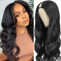 【LZ】℡¤✾  Body Wave V Part Wig Glueless Wig Synthetic Hair 10-28inch Long Wavy Upgrade Wig U Part Wig Heat Resistant Hair Wig