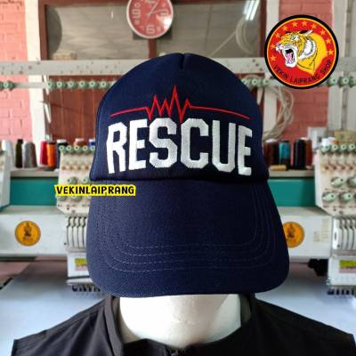 หมวกแก๊ป กู้ชีพ กู้ภัย RESCUE สีกรม 1669 *ขนาดฟรีไซส์ปรับขนาดด้านหลังได้ ราคาลดพิเศษ***รีบจับจอง