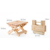 tenmiu Subway solid wood escopic folding small wooden stool fishing stool small short bamboo forest childrens assembly Mini