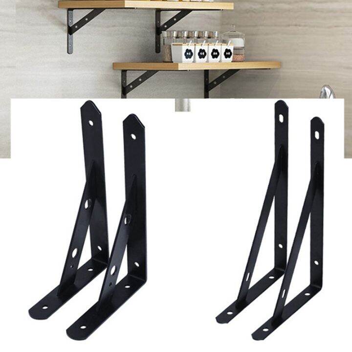 2pcs Wall Shelf Brackets Heavy Duty Corner Brace Bookshelves Living