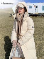 ♠◑ Vielleicht 2023 Down Cotton Jacket Fashion Hooded Thick Parkas Coat Female Outwear