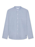 AIIZ (เอ ทู แซด) - เสื้อเชิ้ตผู้ชายแขนยาวคอจีน ผ้าทอลายริ้วtnMens Striped Mandarin Collar Long Sleeve Shirts