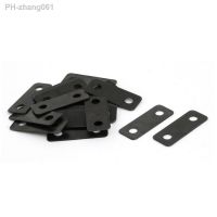 50pcs 24mmx9mmx0.5mm Flat Corner Brace Angle Plate Repair Bracket Black for Connecting Furniture Joint Corner Board