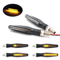 12SMD LED Motorcycle Turn Signals Light Tail Flasher Flowing Blinker IP68 Bendable Motorcycle Flashing Lights