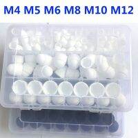 ♣ 197Pcs M4 M5 M6 M8 M10 M12 Black White Dome Protection Cap Covers Exposed Hexagon Plastic PE Nut Bolt For Car Motorcycle Tools