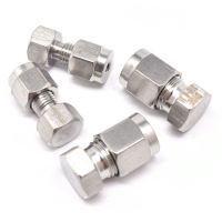 5pcs Fit Tube OD 3-25mm 1/8" 1/4" 3/8" 1/2" 1" 304 Stainless Steel End Cap Pipe Plug Ferrule Pneumatic Air Compression Connector Pipe Fittings Accesso