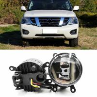 3 IN 1 Functions Auto LED DRL Daytime Running Light Car Projector Fog Lamp with yellow signal For Nissan Patrol 2005 2017 2018