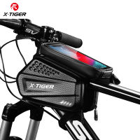 X-TIGER Bike Front Tube Bag Waterproof Phone Case Touchscreen Bicycle Cycling Bag 3D Shell Shockproof MTB Bike Accessories