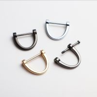 Horseshoe Clasp Metal Car Key Ring Anti-Lost Zinc Alloy D-Type Buckle Metal Hardware Accessories Simple Practical Small Gift